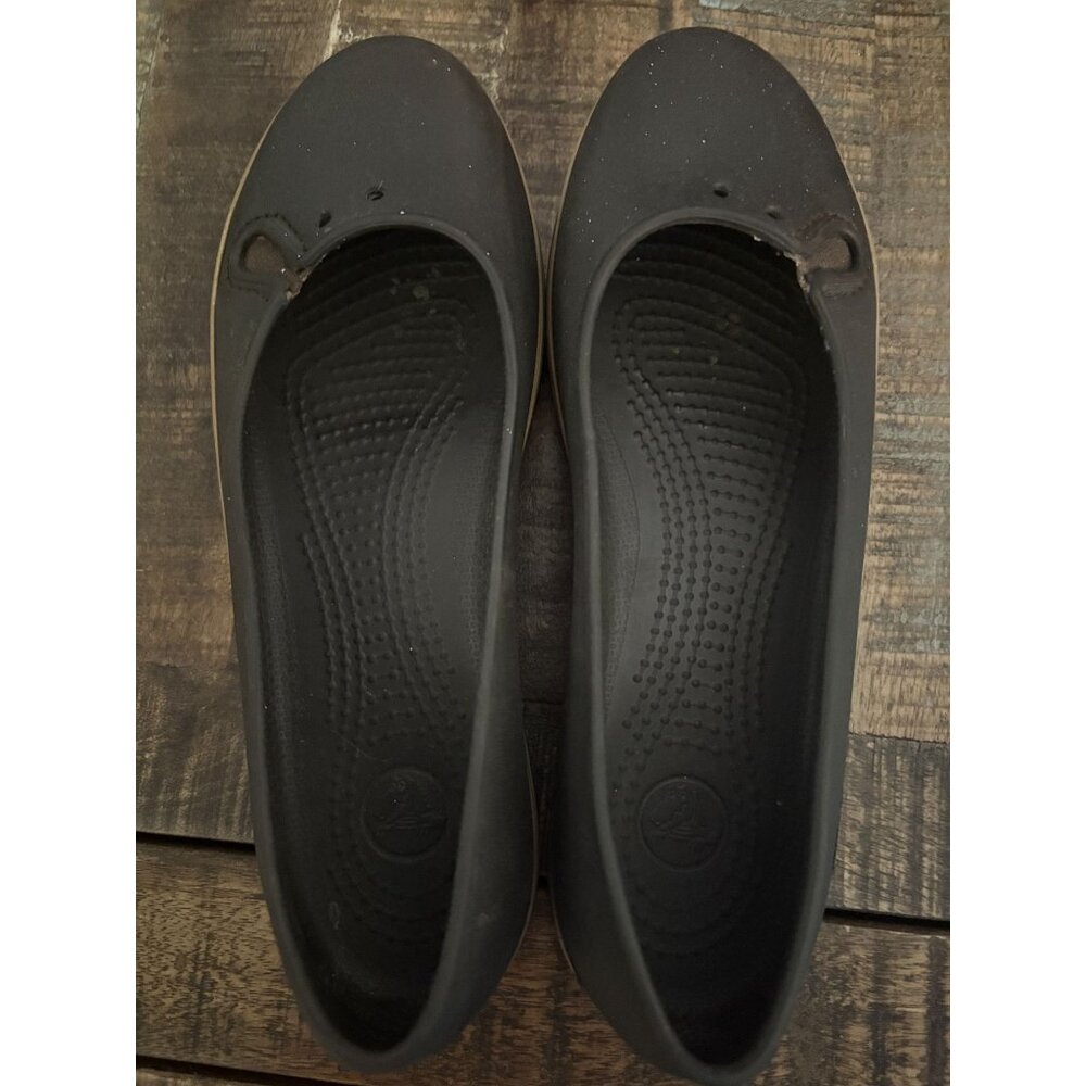 Ladies Crocs Flat Ballerina Crocband Slip-On Casual Flats Brown Size 6 - Picture 10 of 10